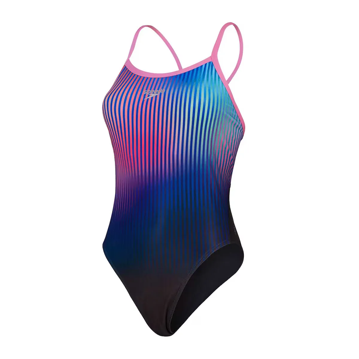 

Женский купальник Speedo Digital Placement Turnback, черный