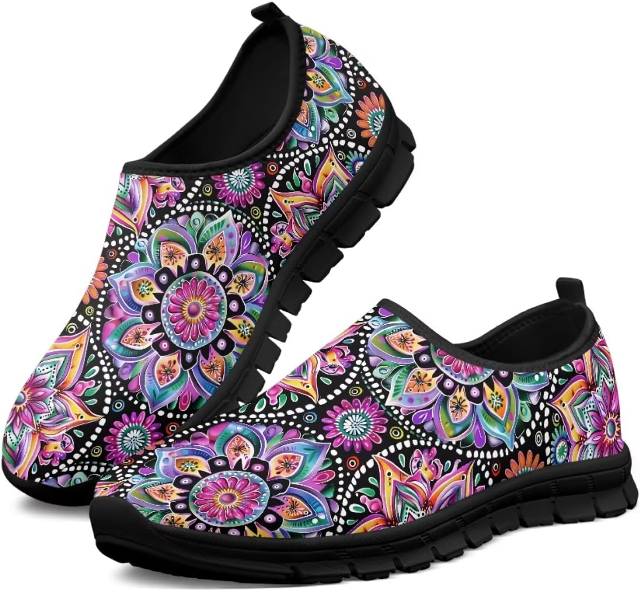 

Мужские слипоны Twousenru, удобные повседневные лоферы, широкие, с нескользящей подошвой, обувь для работы, домашние тапочки, легкие кроссовки для улицы, Tribe Floral