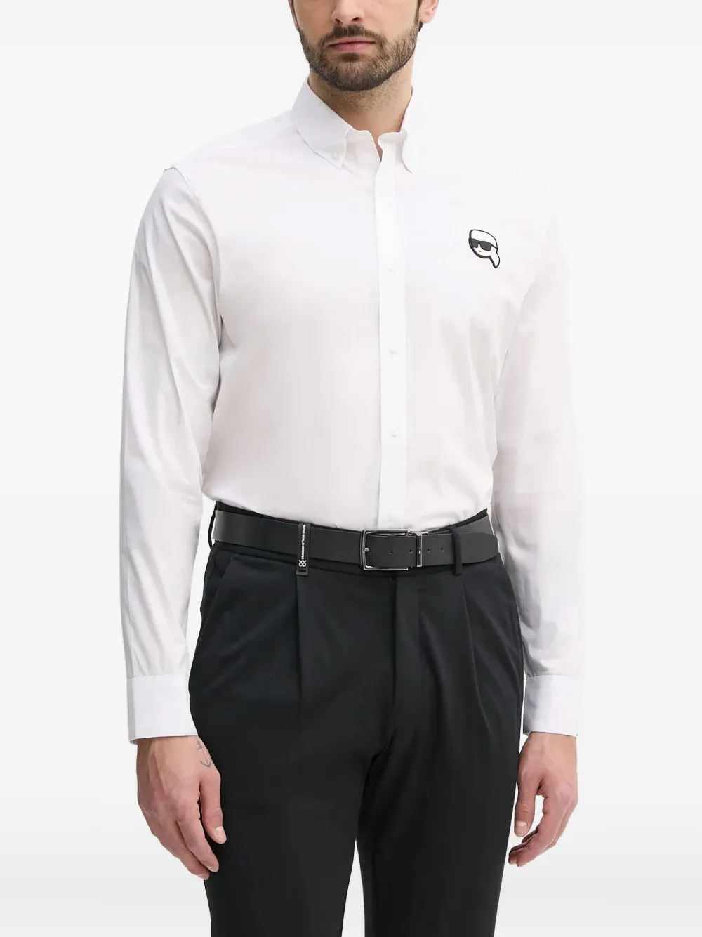 

Рубашка Иконик Карл KARL LAGERFELD, белый