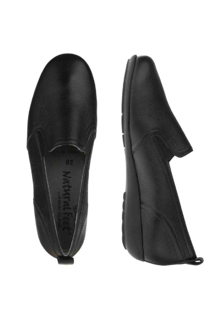Натуральные тапочки "Клара" с широкой стелькой Natural Feet, черный — фото 4