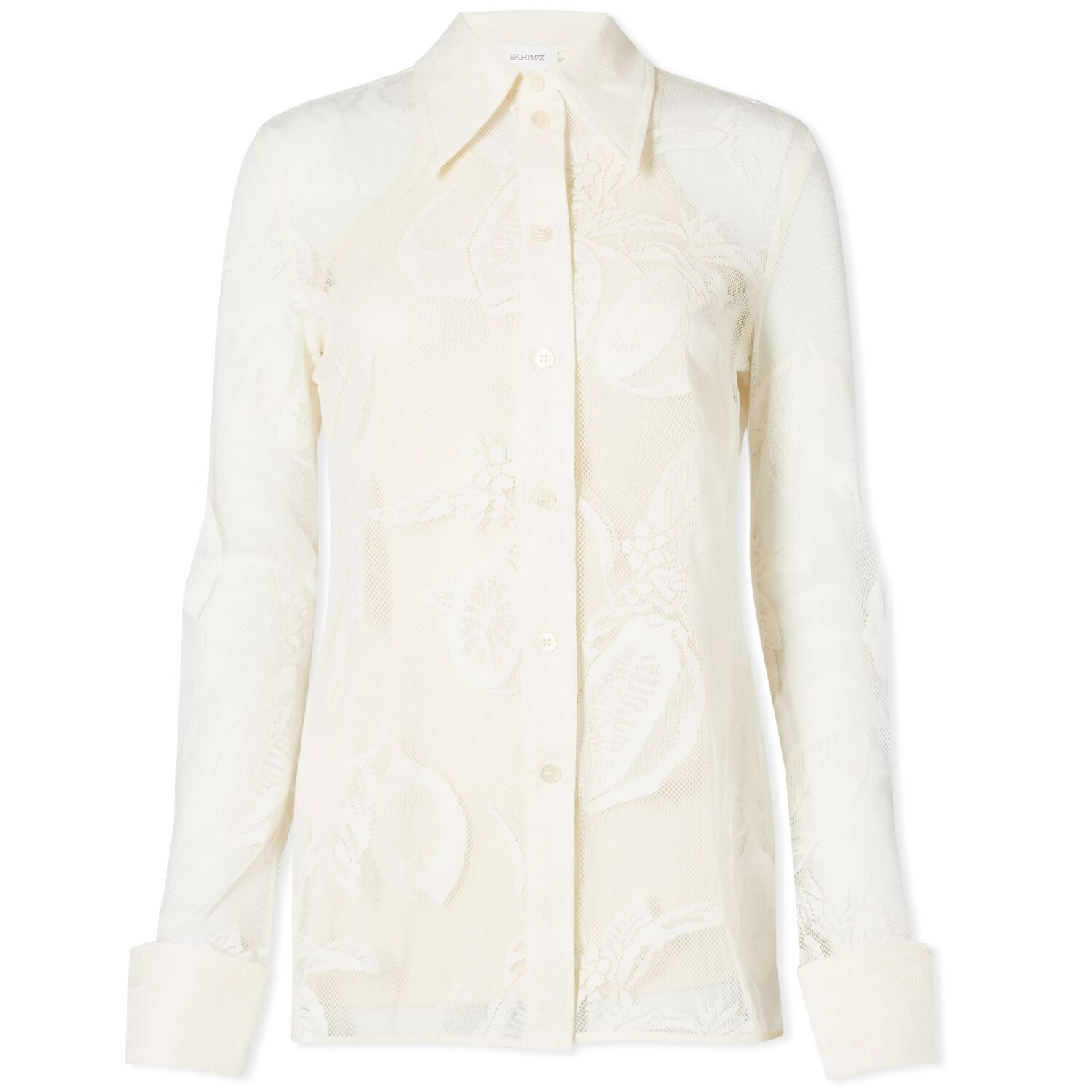 

Рубашка Sportmax Asti Lace Shirt, цвет White Lace