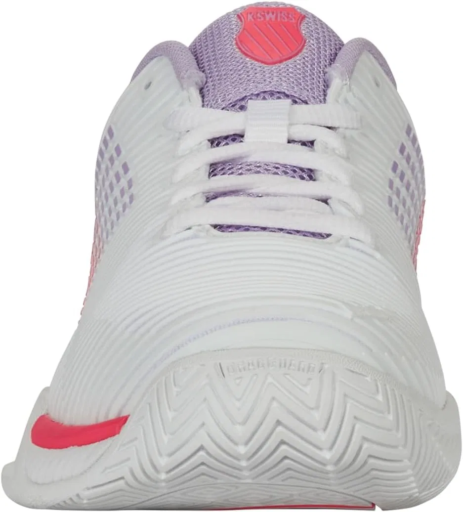 Кроссовки для тенниса K-Swiss Hypercourt Express 2, белый/орхидея/неоновое пламя — фото 3