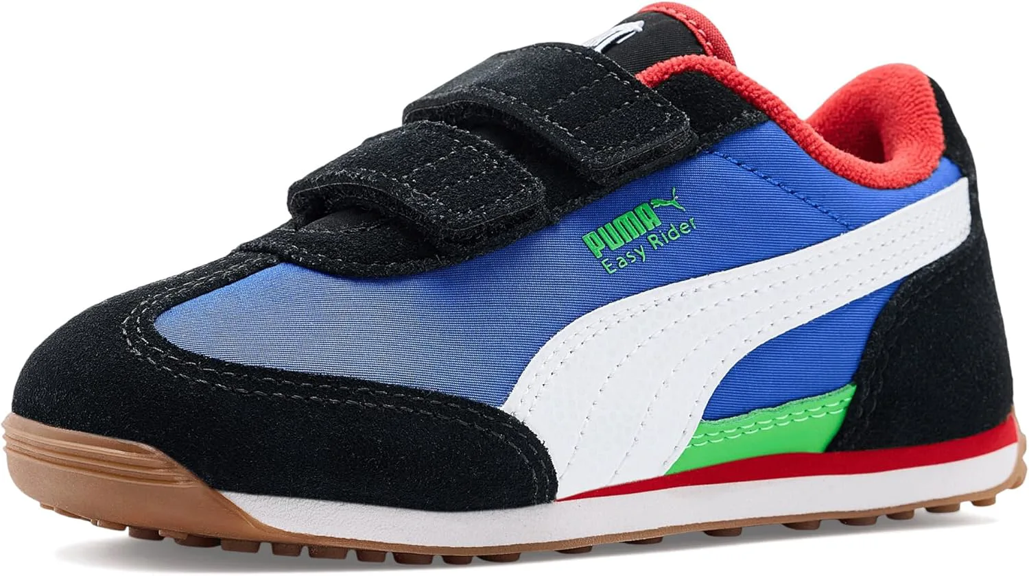 Детские кроссовки PUMA Easy Rider без шнурков для девочек, повседневные - фиолетовые, серебристые, белый — фото 2