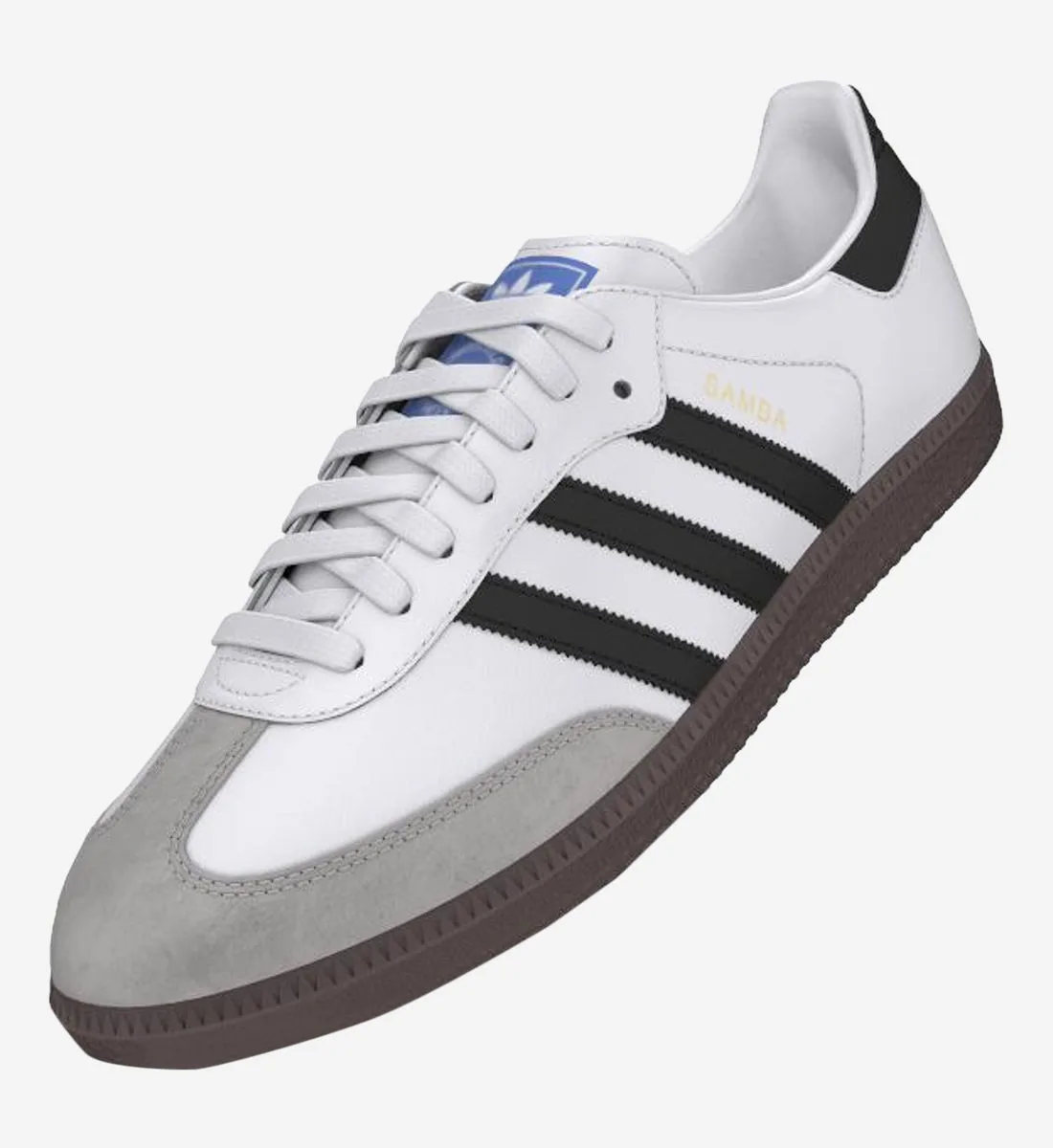 Низкие кеды Samba OG из кожи Adidas Originals, белый — фото 2