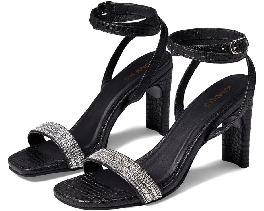 

Туфли KAANAS Shania Diamond Heel with Ankle Strap, черный