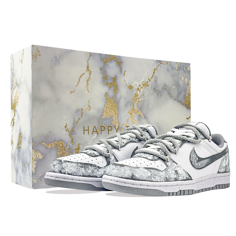 

Повседневные кроссовки big xingji dust, shopping bag cushioning, wear resistant low top skateboard shoes мужские Nike, серый/белый