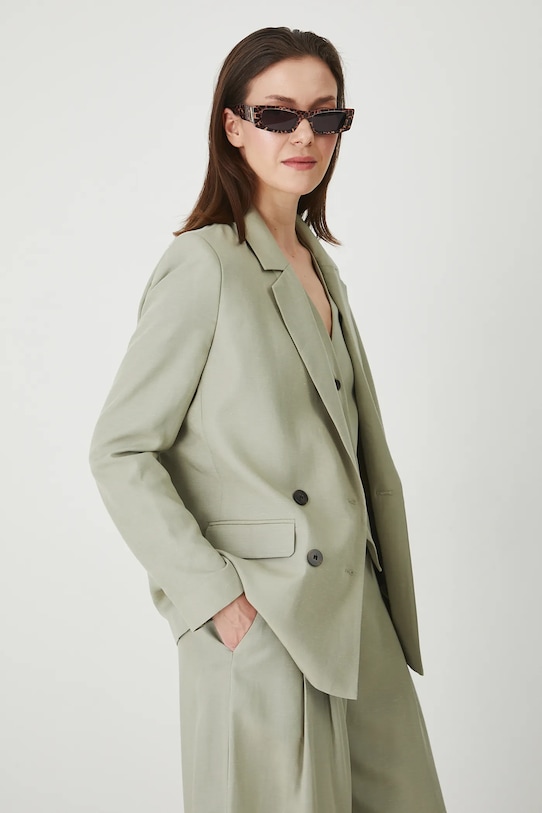 

Жакет с добавлением льна Medicine, зеленый