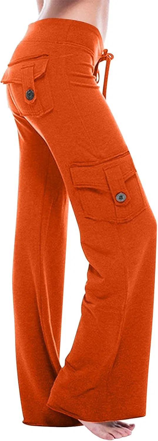 Брюки женские зауженные с заниженной талией, Generic, цвет A04_orange — фото 2