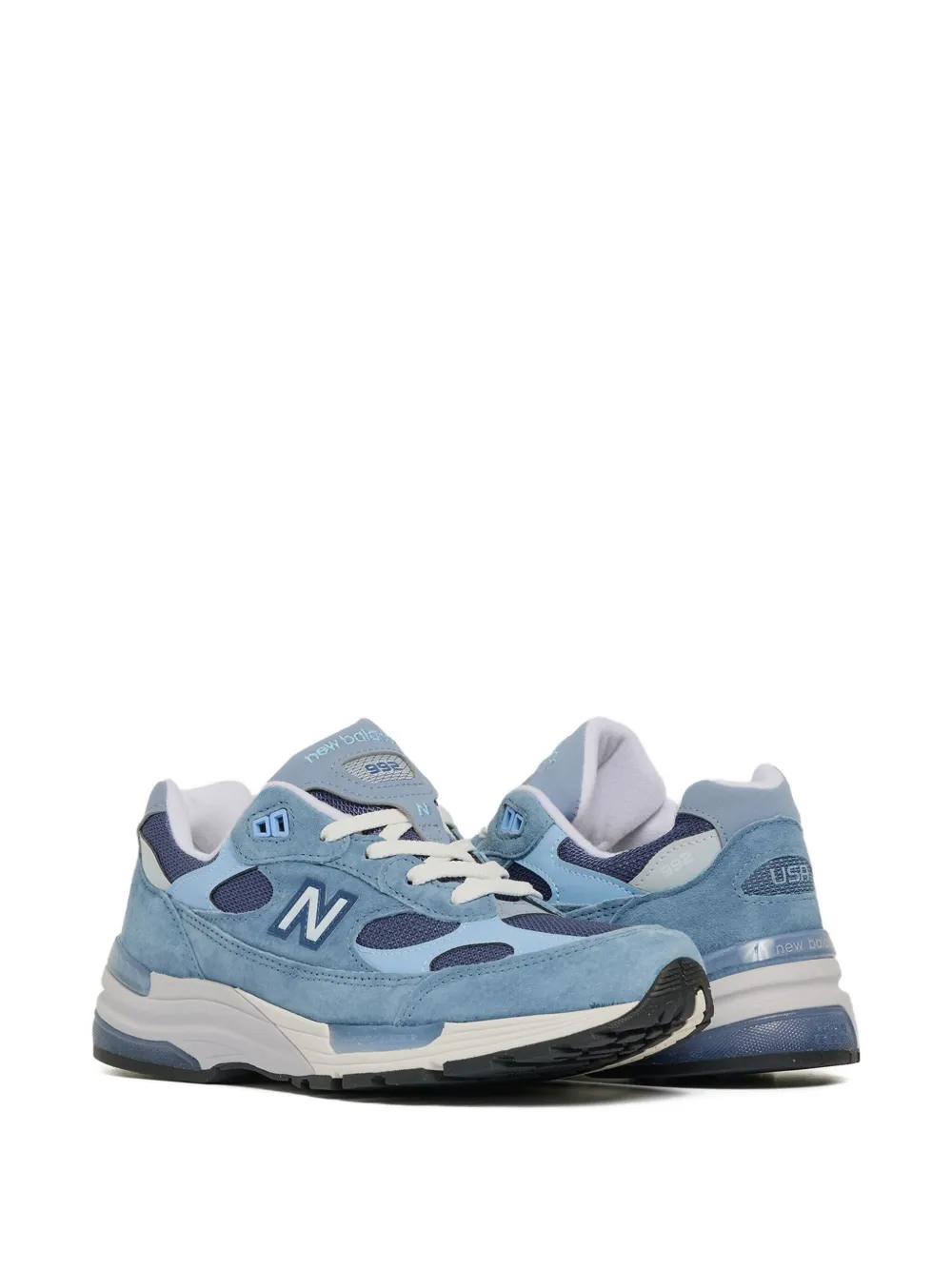 Кроссовки 992 из замши, произведенные в США NEW BALANCE, синий — фото 2