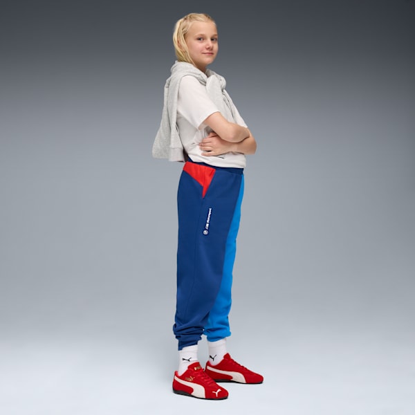 Штаны для автоспорта для больших детей Bmw M Motorsport Essentials Puma, синий — фото 3