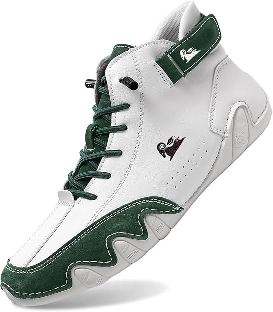 

Мужские повседневные замшевые туфли на шнуровке, ботинки чукка до щиколотки Hchctry, белый/зеленый