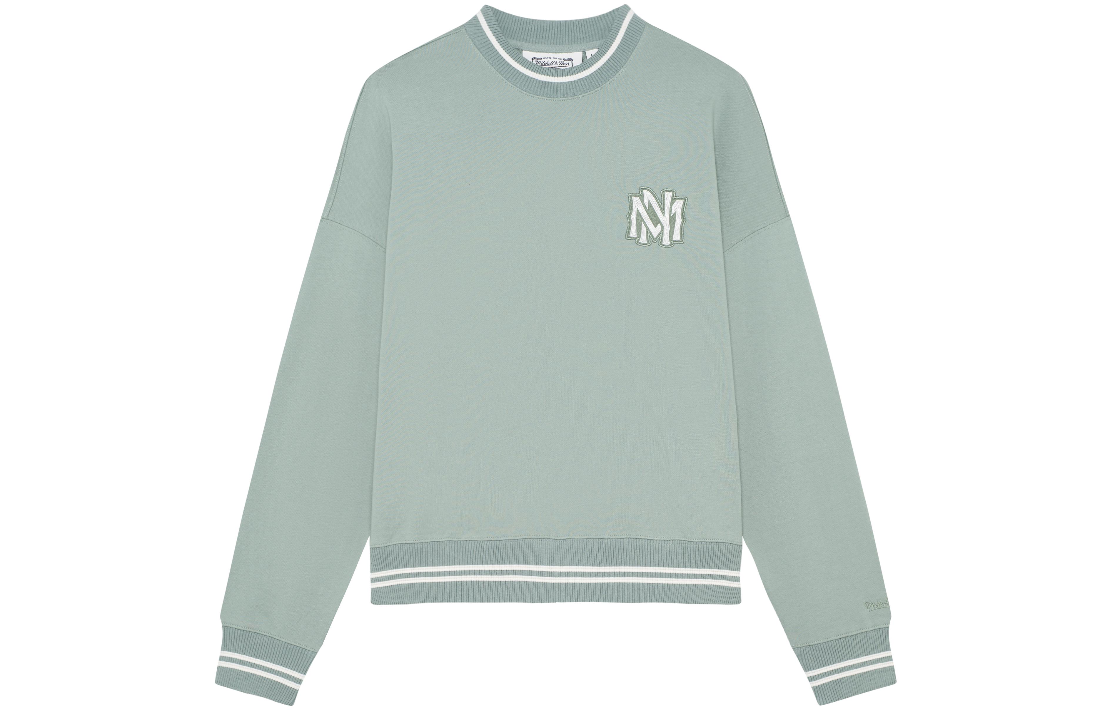 

Свитшот унисекс светло-зеленый Mitchell Ness