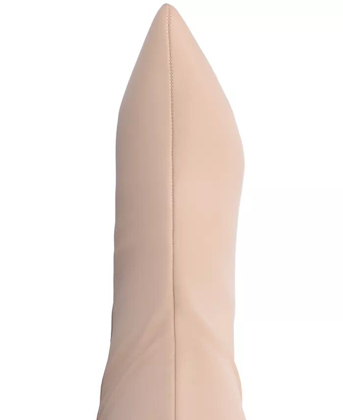 Женские сапоги Tullip Wide Width на каблуке-рюмочке с острым носком, до колена Journee Collection, розовый — фото 4