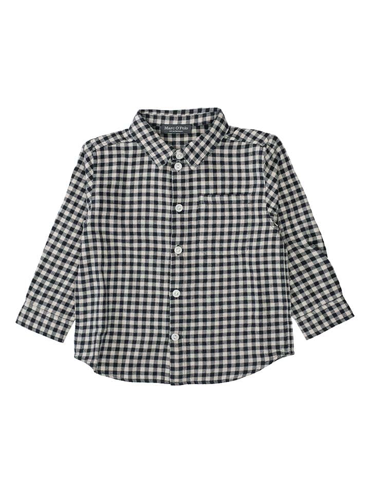 

Рубашка Marc O'Polo Junior, черный/белый