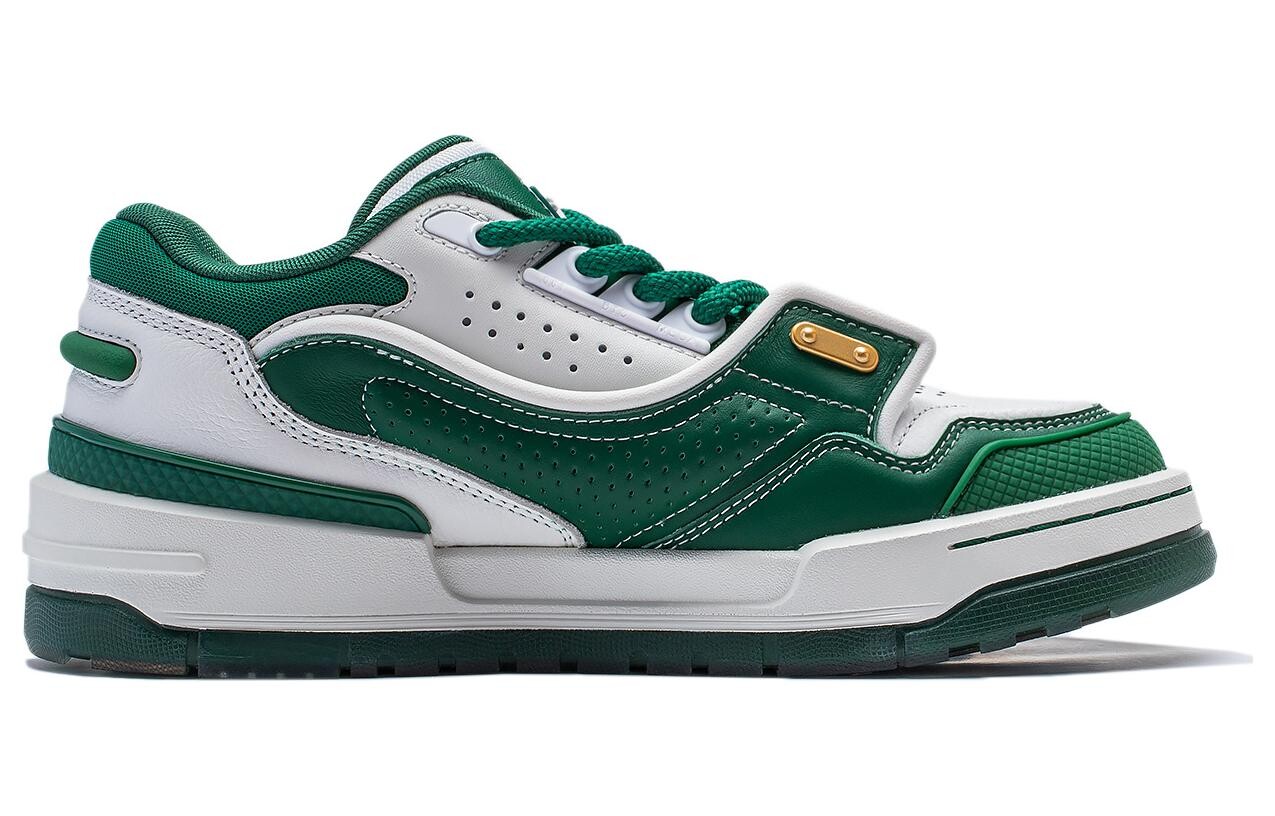Кроссовки LINING 001 BTC Skateboarding Shoes Men Low-top White/Green, зеленый — фото 2