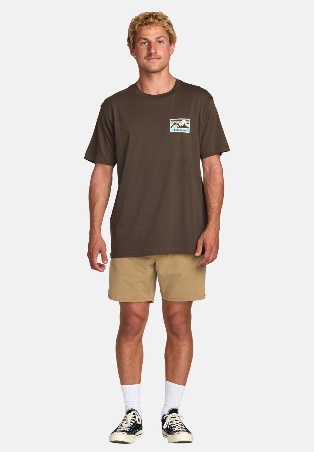 

Футболка с принтом Billabong, коричневый