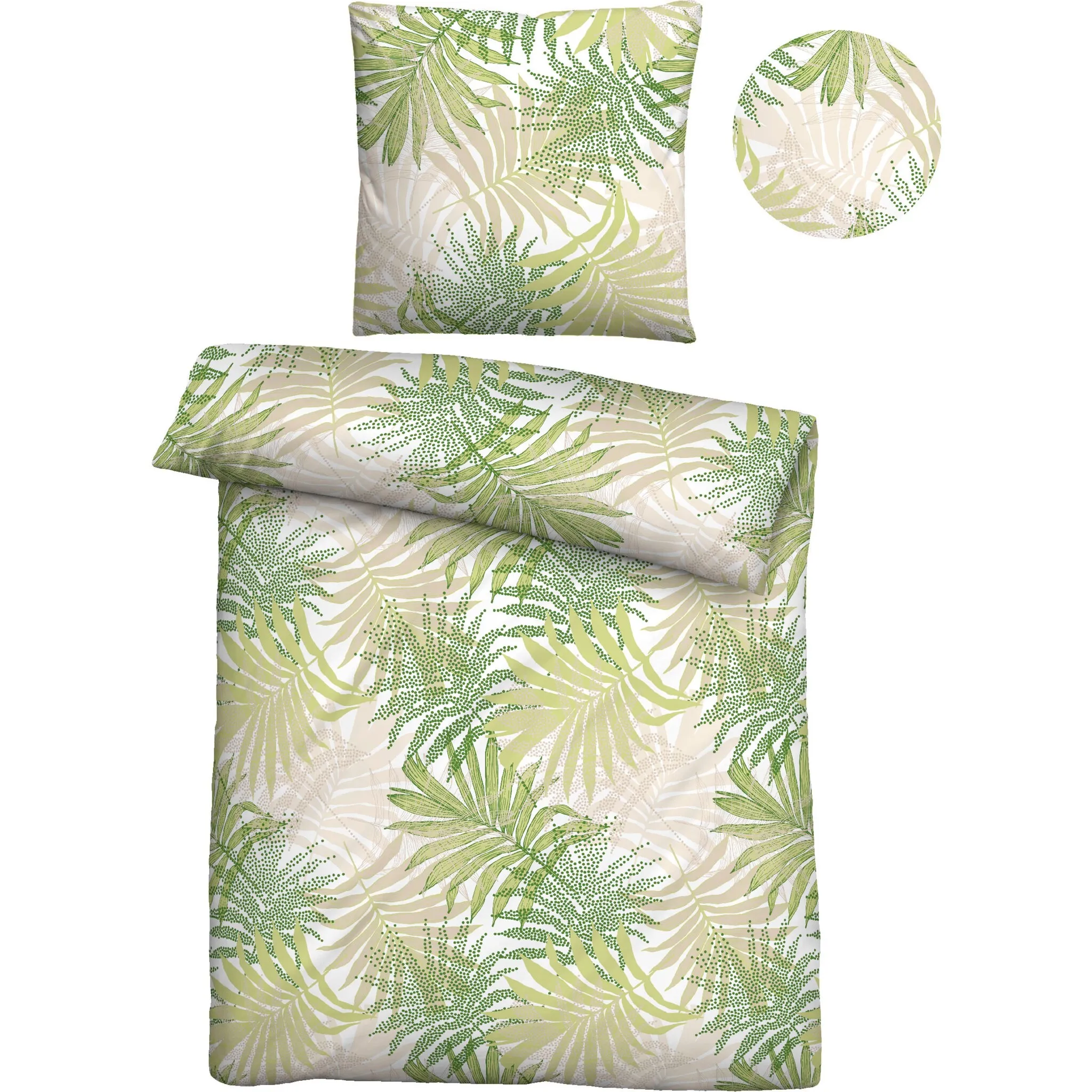 

Фирменное постельное белье Castell «Ева», приятное для кожи, 100% хлопок, молния, можно использовать круглый год Castell - Markenbettwäsche, цвет pistaziengrün