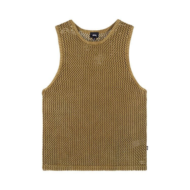 

Топ Stussy ODyed Mesh Tank, Khaki