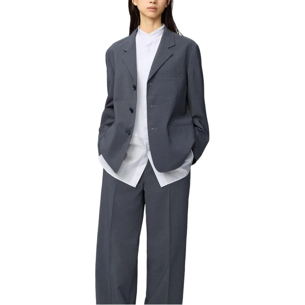 Костюм деловой женский U Collection UNIQLO темно-серый — фото 4
