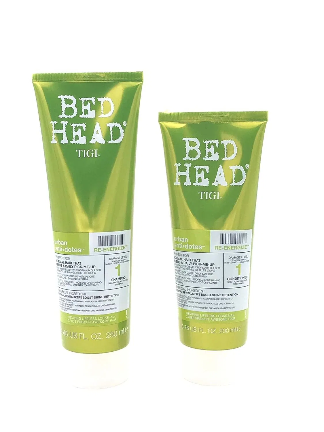 Набор TIGI Bed Head Re-Energy: шампунь 250 мл + бальзам 200 мл Tigi