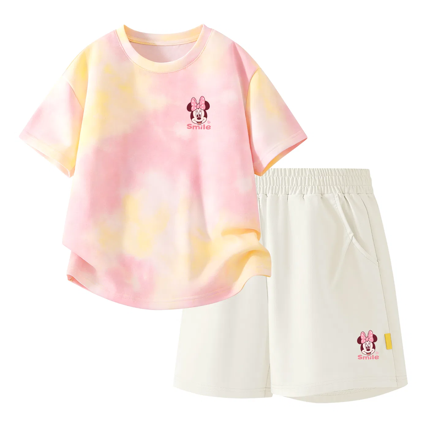 Детский спортивный костюм Casual Sportswear 2 Piece Set Disney, Di Smiling Nini K Yellow Pink+Di Smile Nini K_Bottom Right Mist White