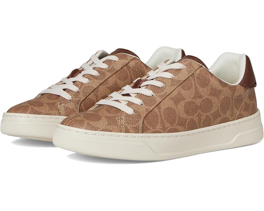 Кроссовки COACH High Line Signature Coated Canvas Sneaker, цвет Brown Khaki