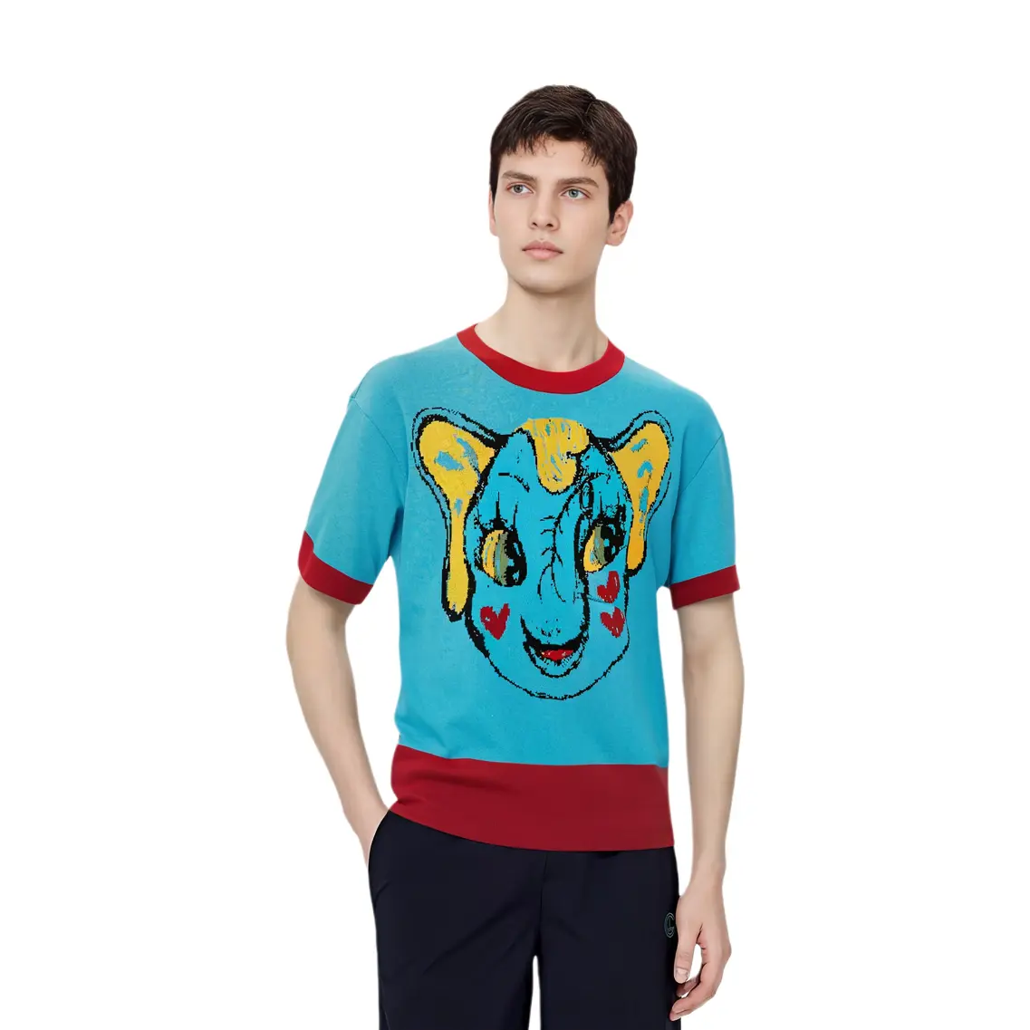 Футболка унисекс Harry Lambert Co-brand синяя ZARA — фото 4