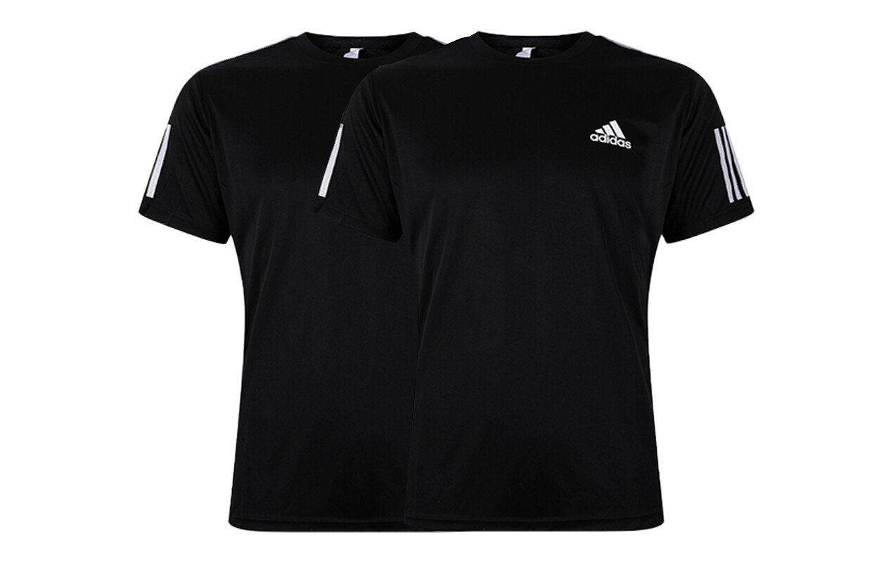

Футболка мужская комплект из 2 шт., черная Adidas, черный
