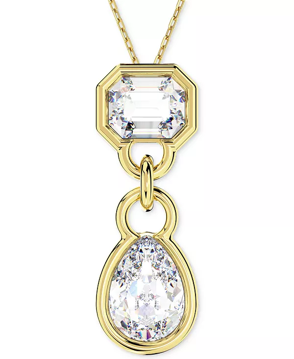 

Ожерелье с подвеской из смешанных кристаллов золотистого оттенка, 15-3/4 дюйма + 2-3/4 дюйма Swarovski, gold