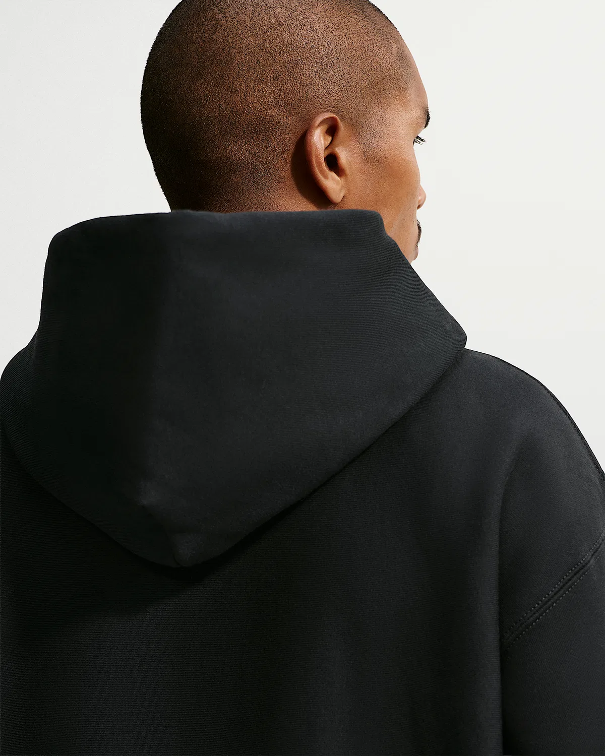 Мужская флисовая кофта на молнии Nike Solo Swoosh, Black/Black/White — фото 2