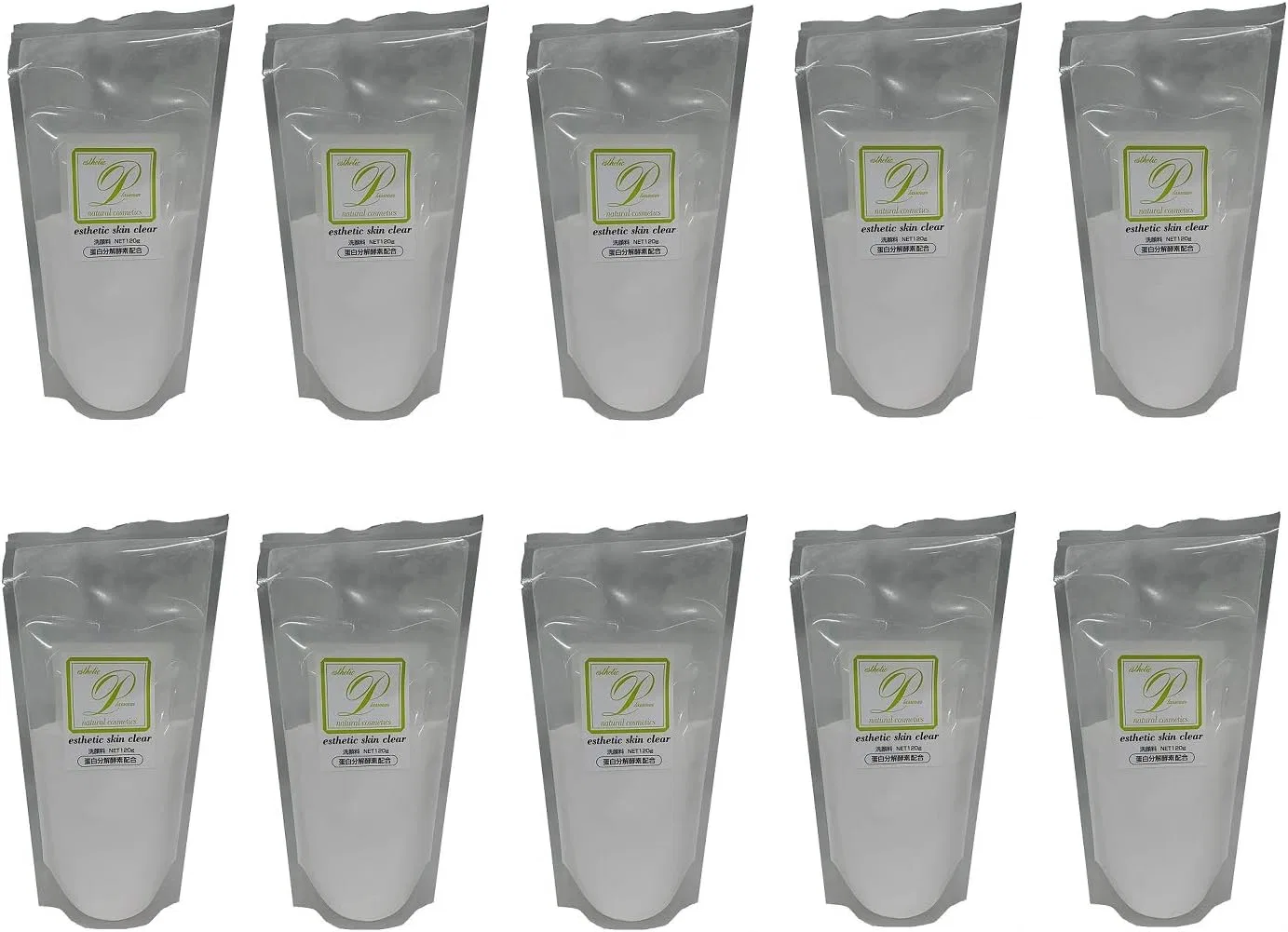 Набор Melos — Гель-пенка для умывания Plus Skin Care Enzyme Skin Clear N, 120 г, набор 10 шт