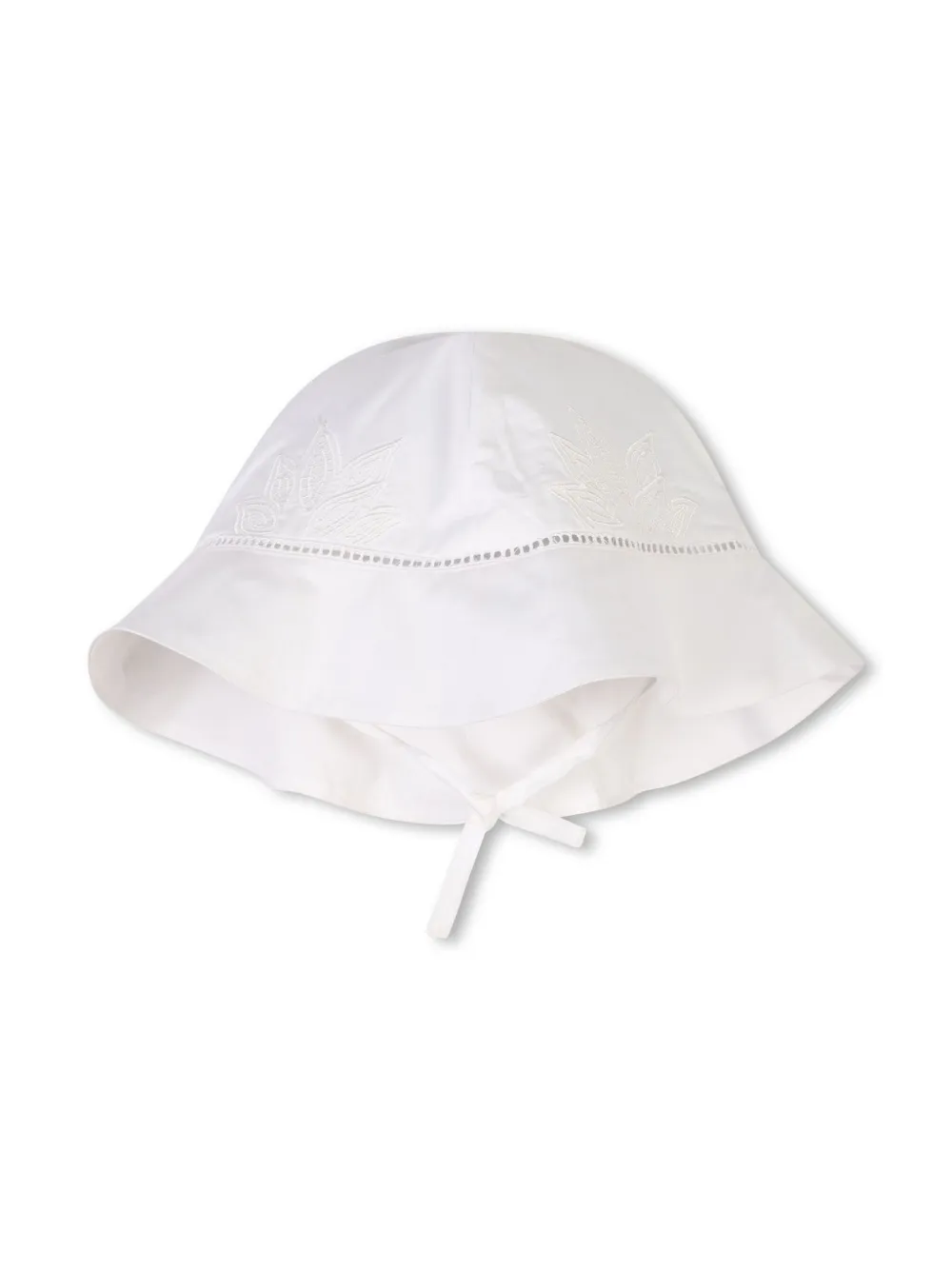 Комплект из платья и шапки с вышивкой Chloé Kids, белый — фото 4