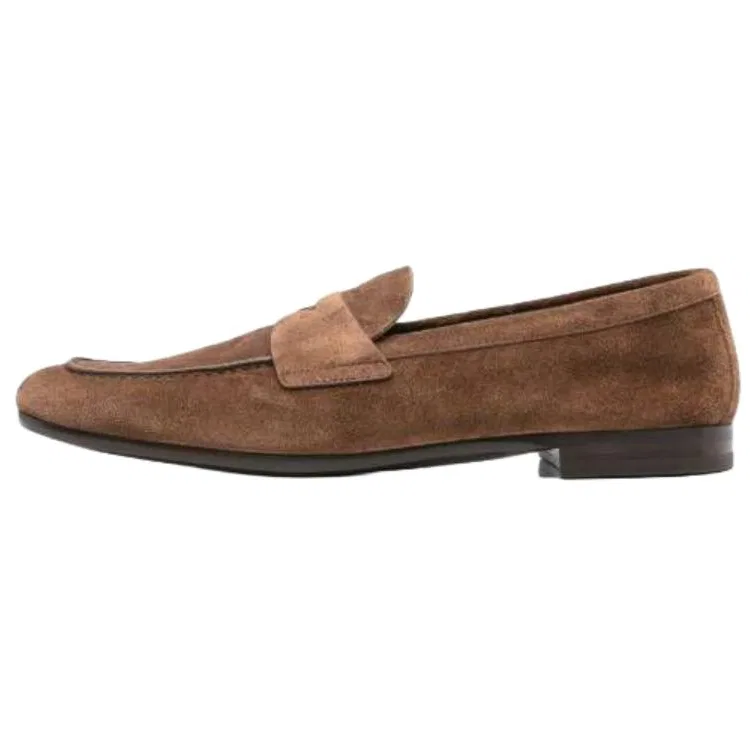 Casual кожаные туфли PRADA коричневые