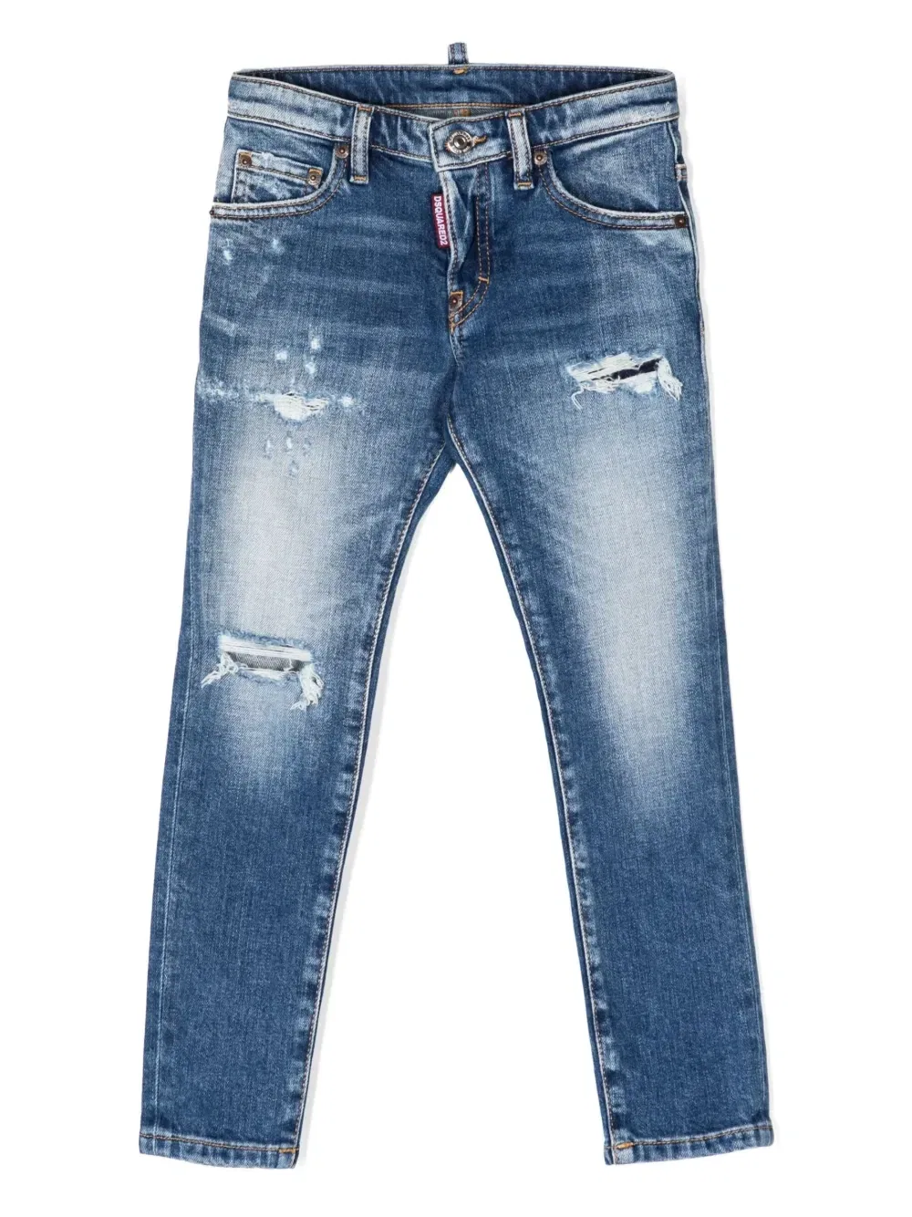 Джинсы скинни средней посадки Dsquared2 Kids, синий