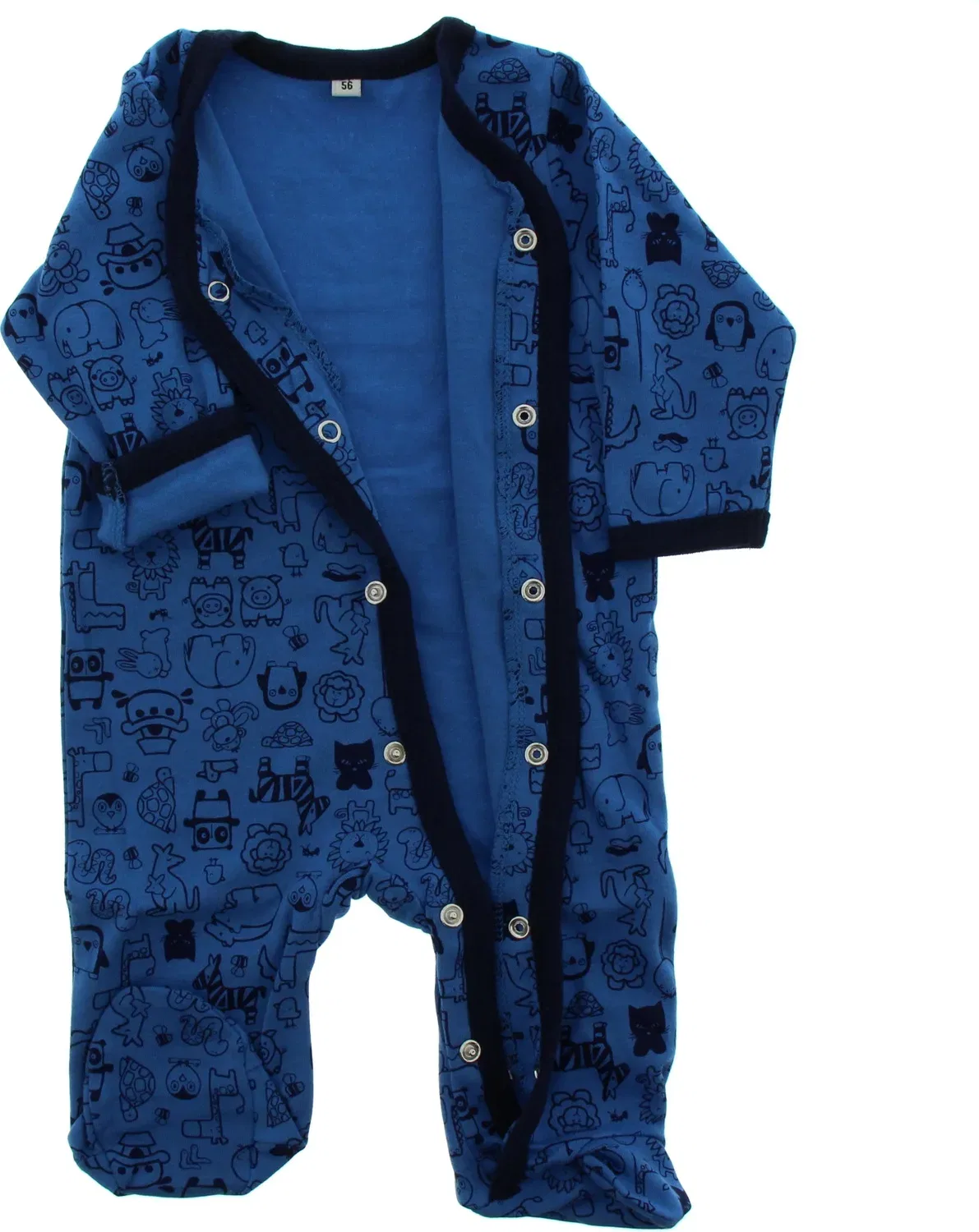 Пижама детская хлопковая Pippi Babywear, синий — фото 3