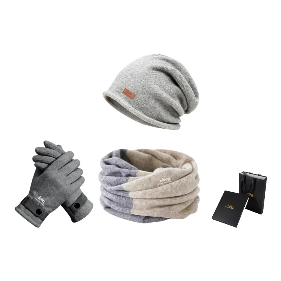 

Шапка Unisex Jeep, серый three-piece set[мультиколор]