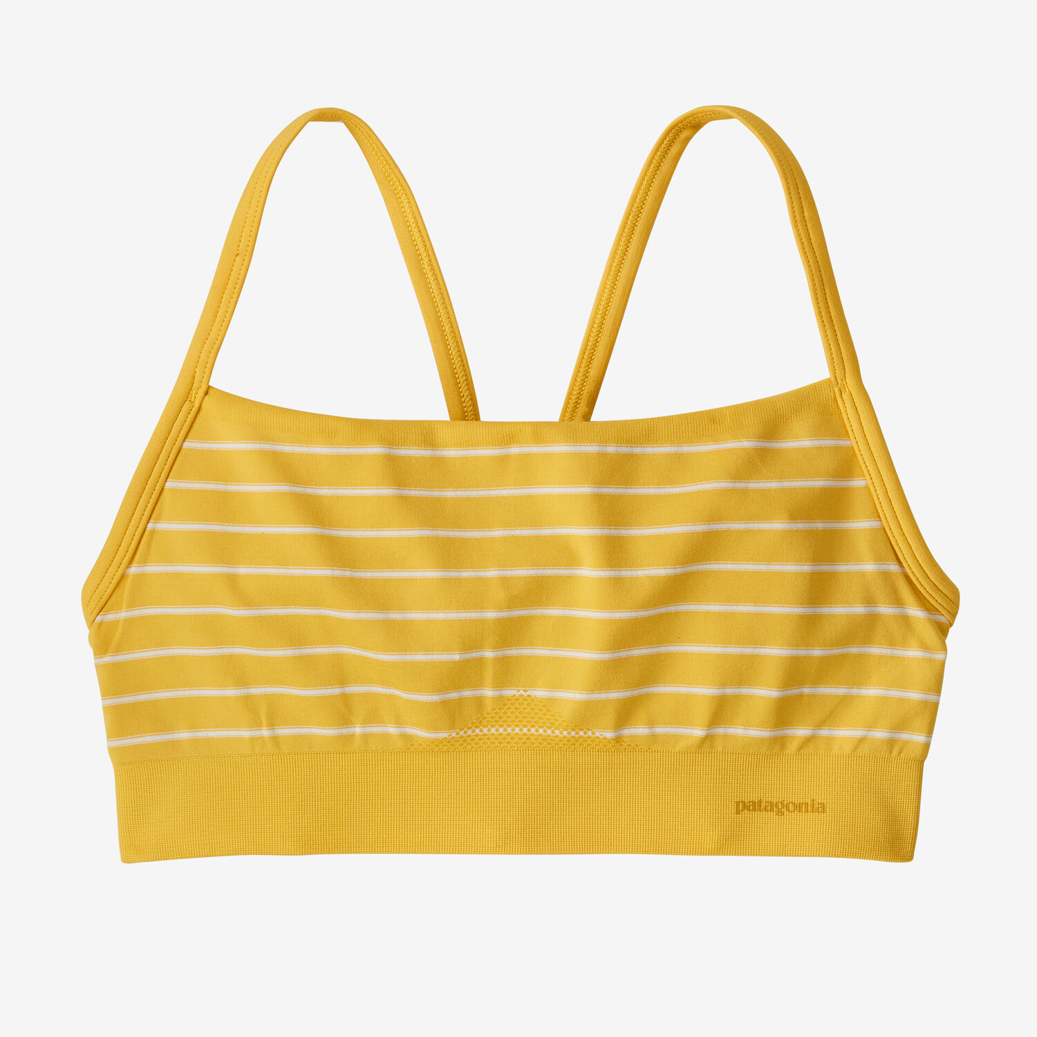 

Женский активный сетчатый бюстгальтер Patagonia, цвет Meiners Stripe: Shine Yellow