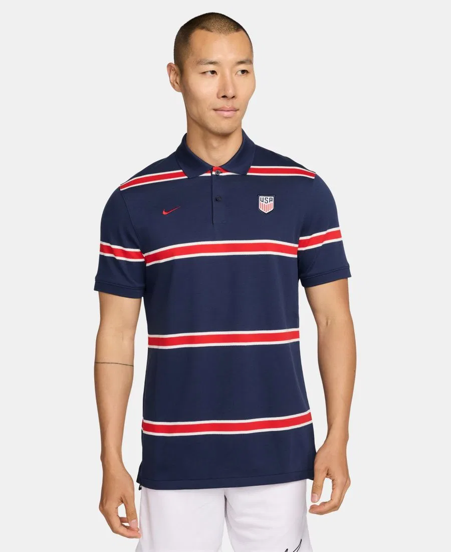 Футболка-поло USA Soccer Dri-FIT Nike, Midnight Navy/Sail/University Red