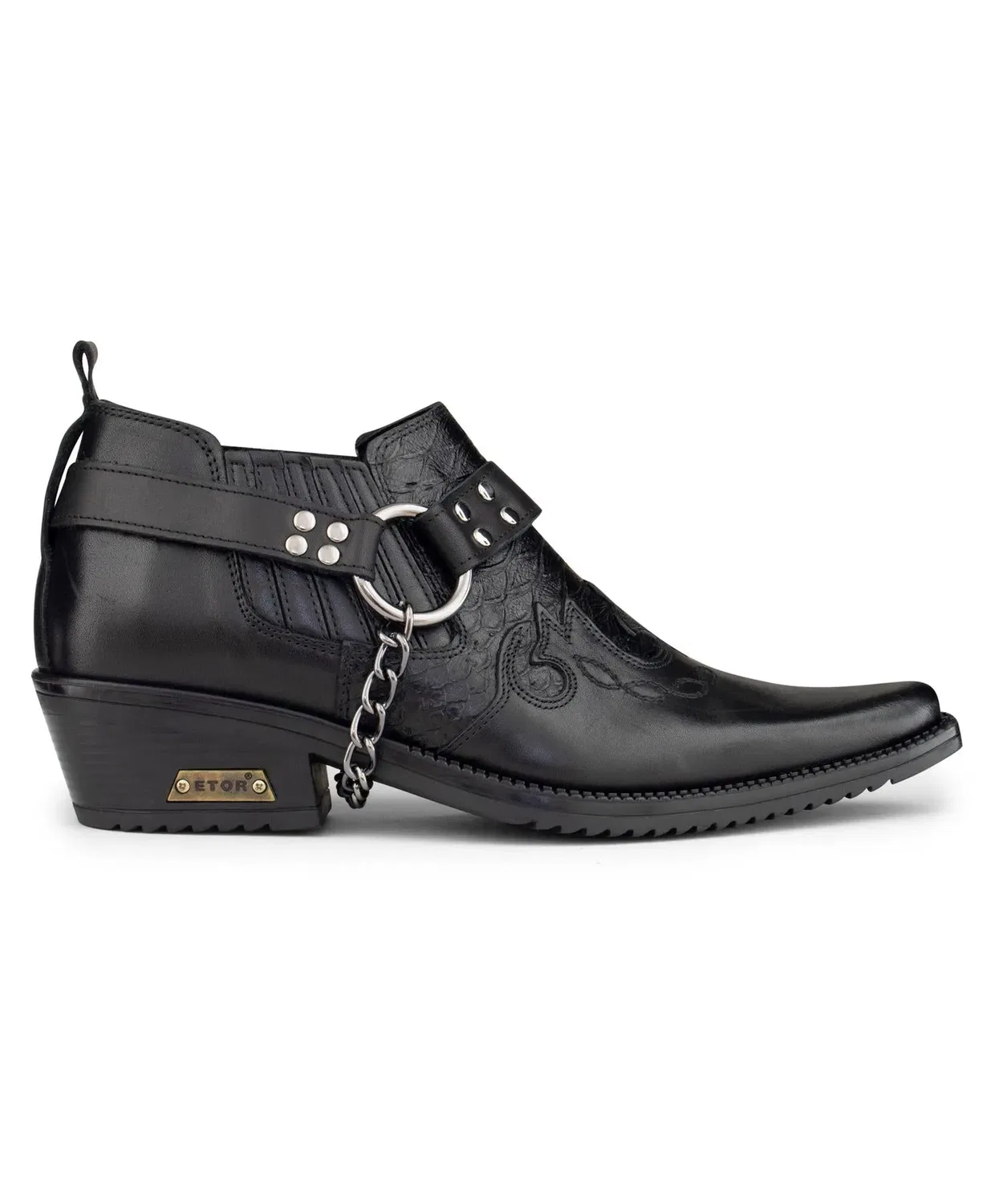 Ковбойские туфли Winklepicker с кончо Infinity Leather, черный