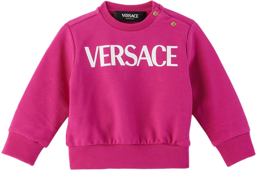 

Детский розовый свитшот с принтом Versace