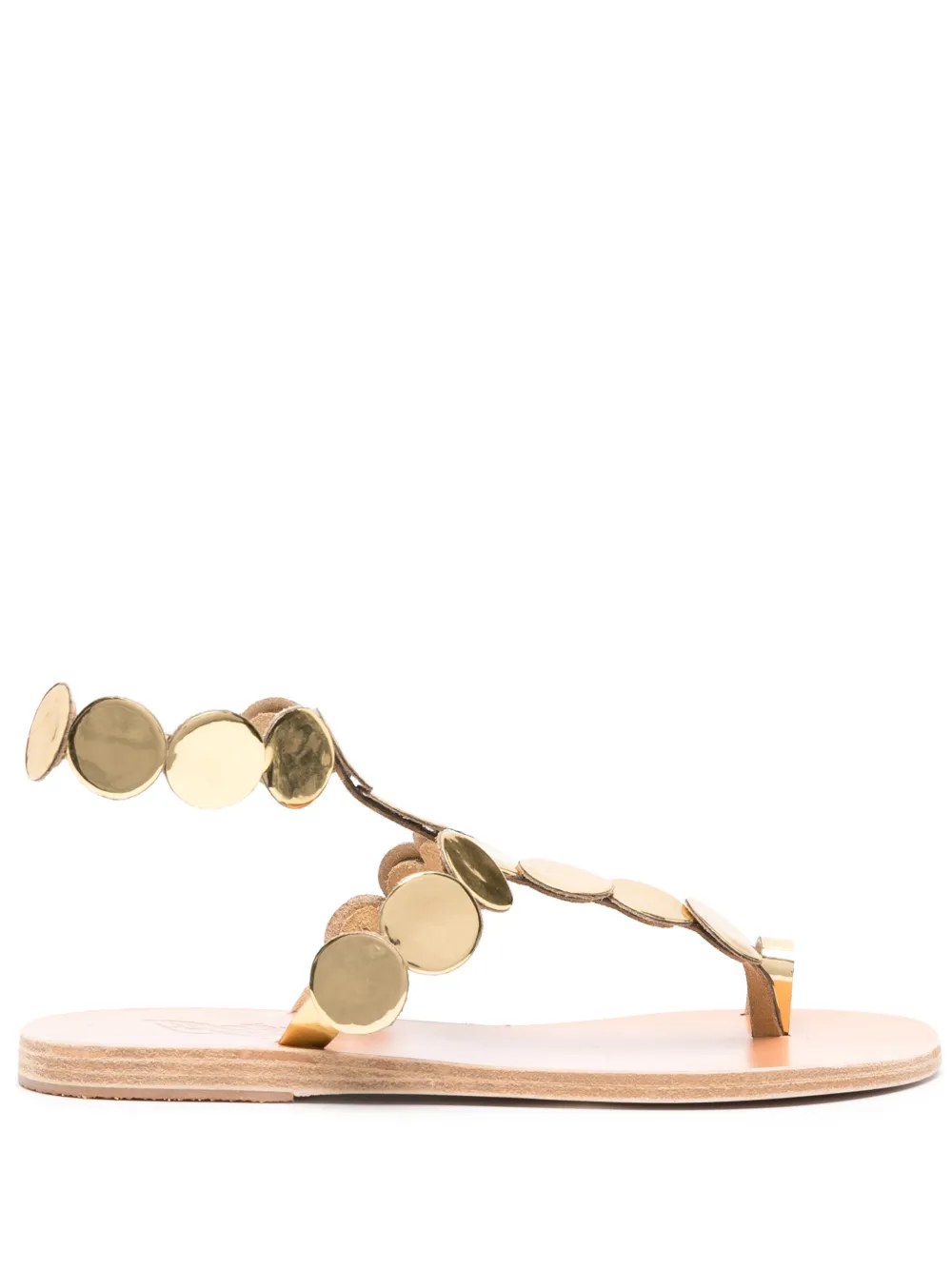 Сандалии Asteras на плоской подошве Ancient Greek Sandals, золотой