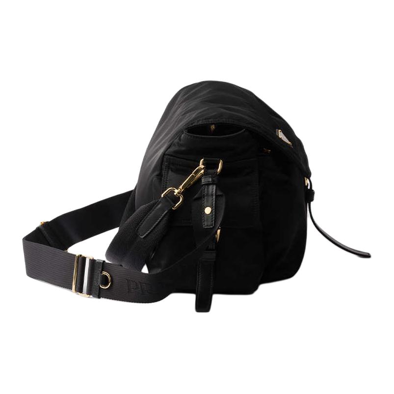 Re Nylon Recycled Nylon Messenger Bag, Shoulder Bag Large Women's Black PRADA, Set (Bag+Dust Bag) — фото 3