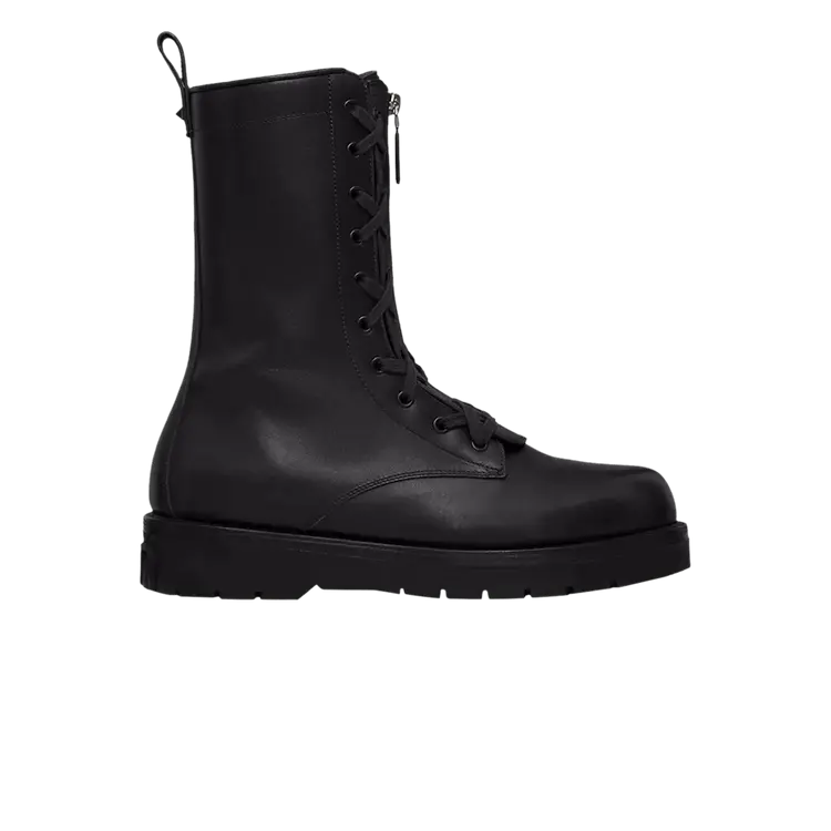 

Ботинки Valentino X Combat Leather Boot, Black