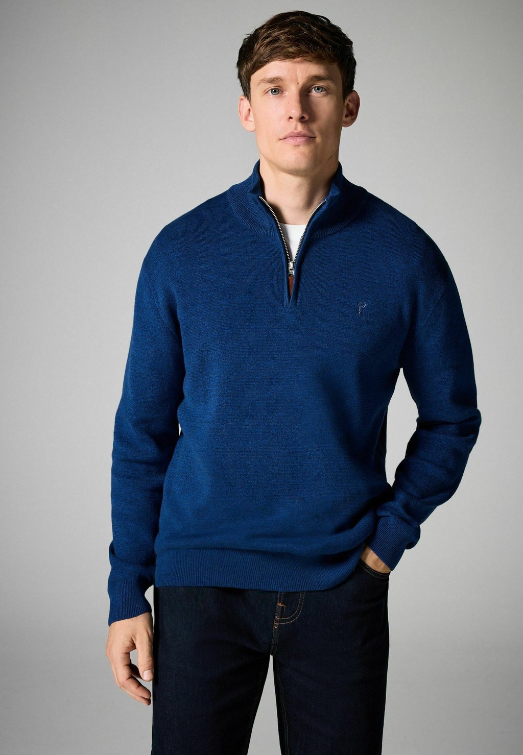 

Свитер ZIP NECK REGULAR FIT Next, синий