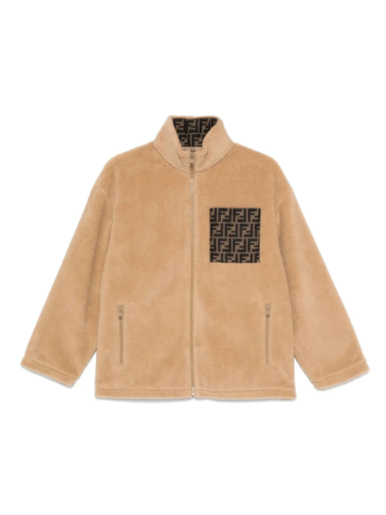 

Флисовая куртка Fendi Kids, коричневый