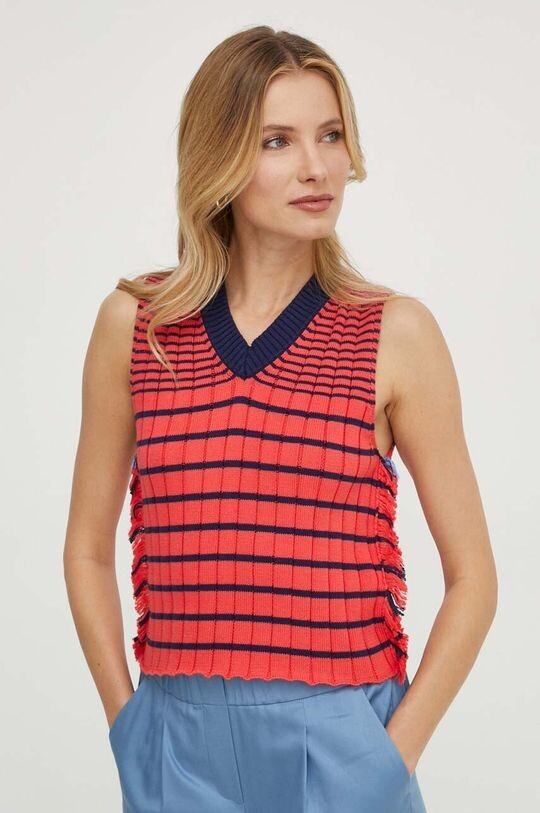 

Хлопковый жилет United Colors of Benetton, красный