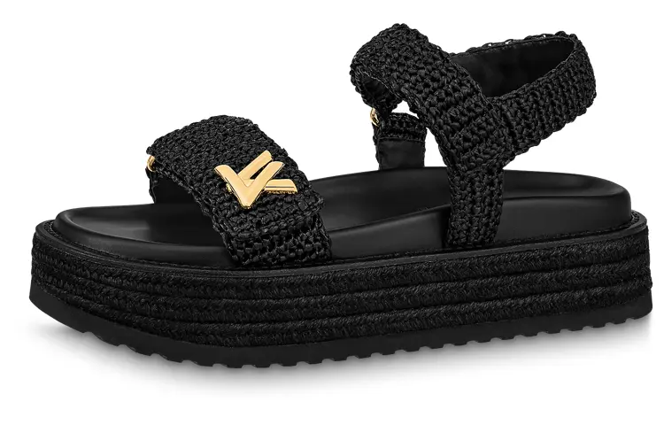 Шлепанцы женские Louis Vuitton Beach, черный
