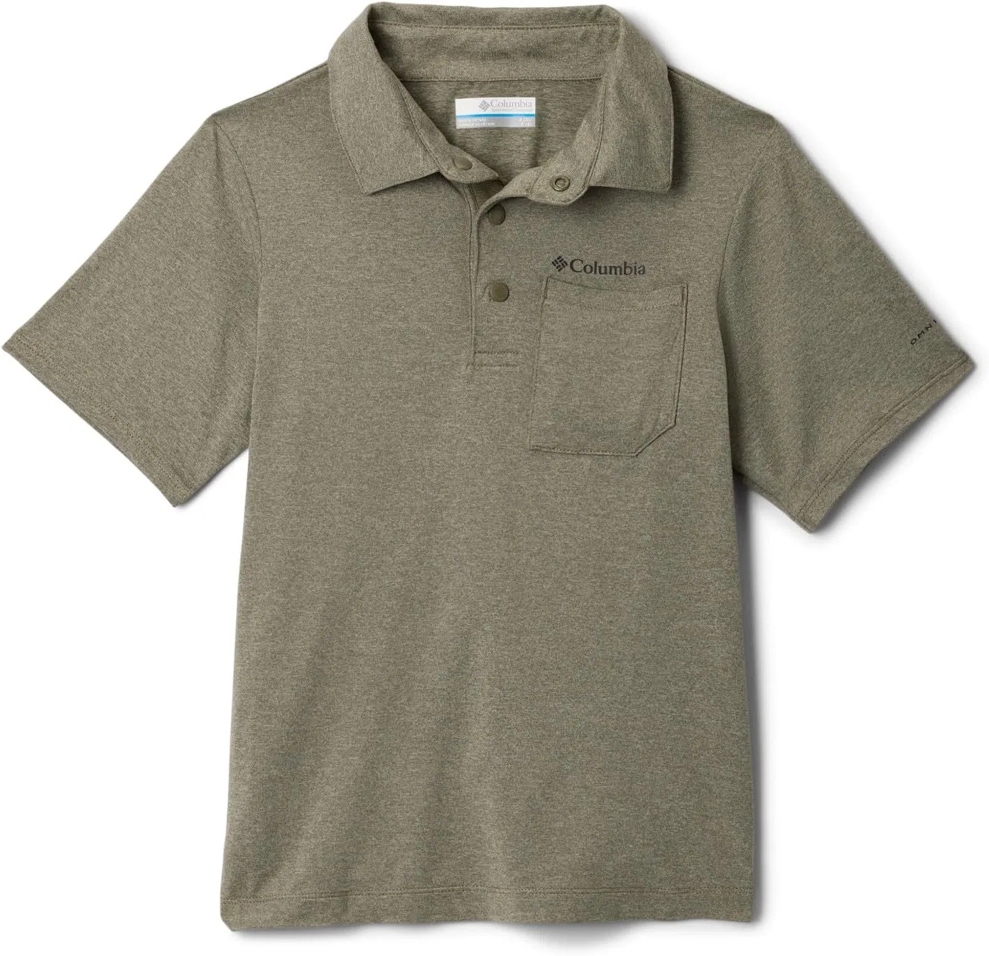 Поло для мальчиков Columbia, Stone Green Heather