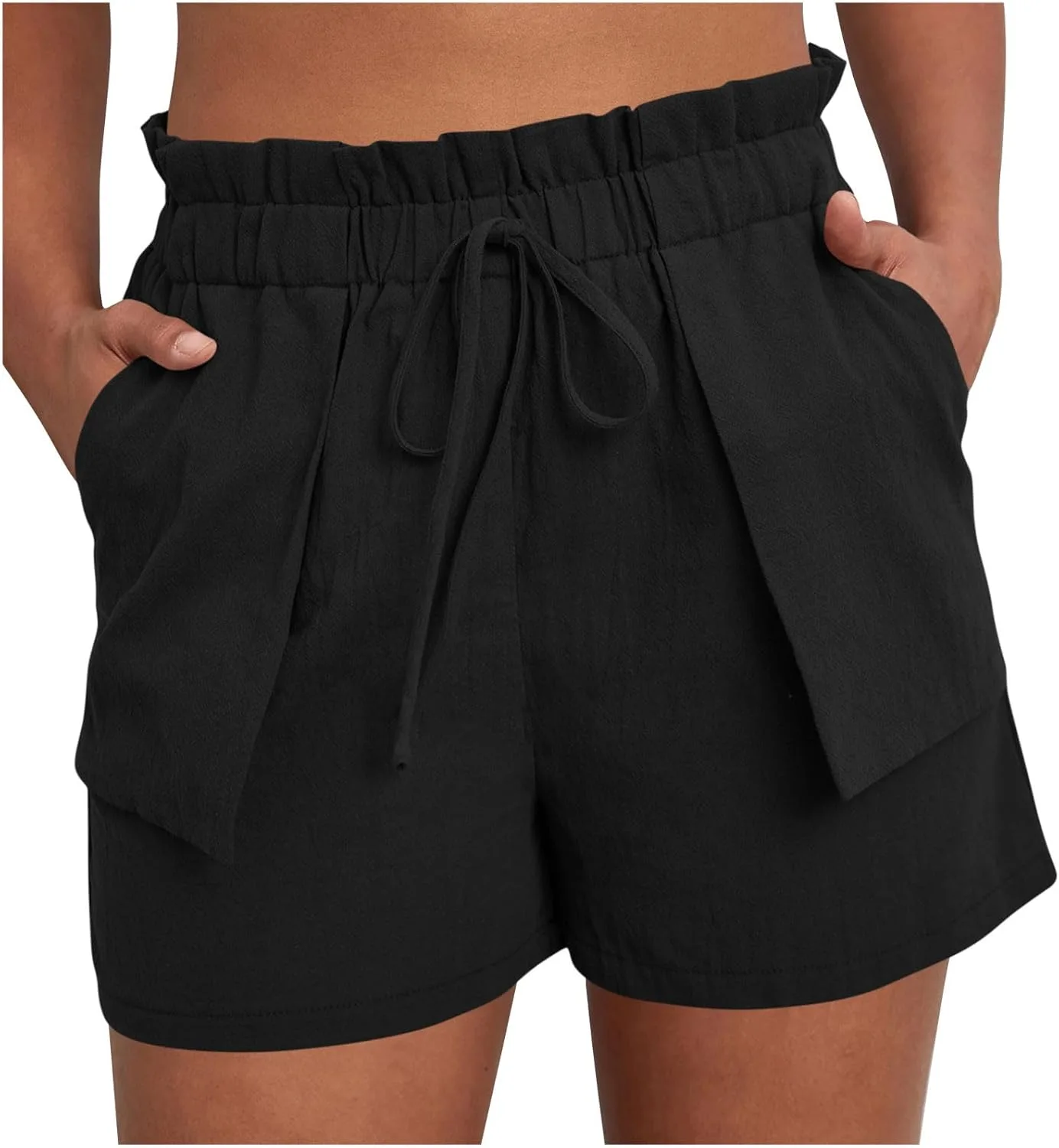 

Женские шорты Akklian летние льняные бермуды с карманами