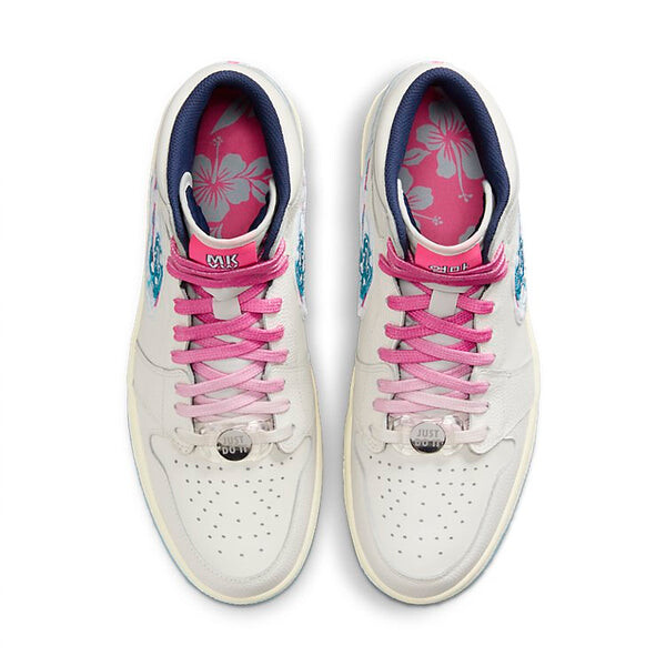 Кроссовки Air Jordan 1 High Golf 'Michelle Wie - Pebble Beach', цвет sail/hyper pink-coconut milk-midnight navy-industrial blue — фото 3